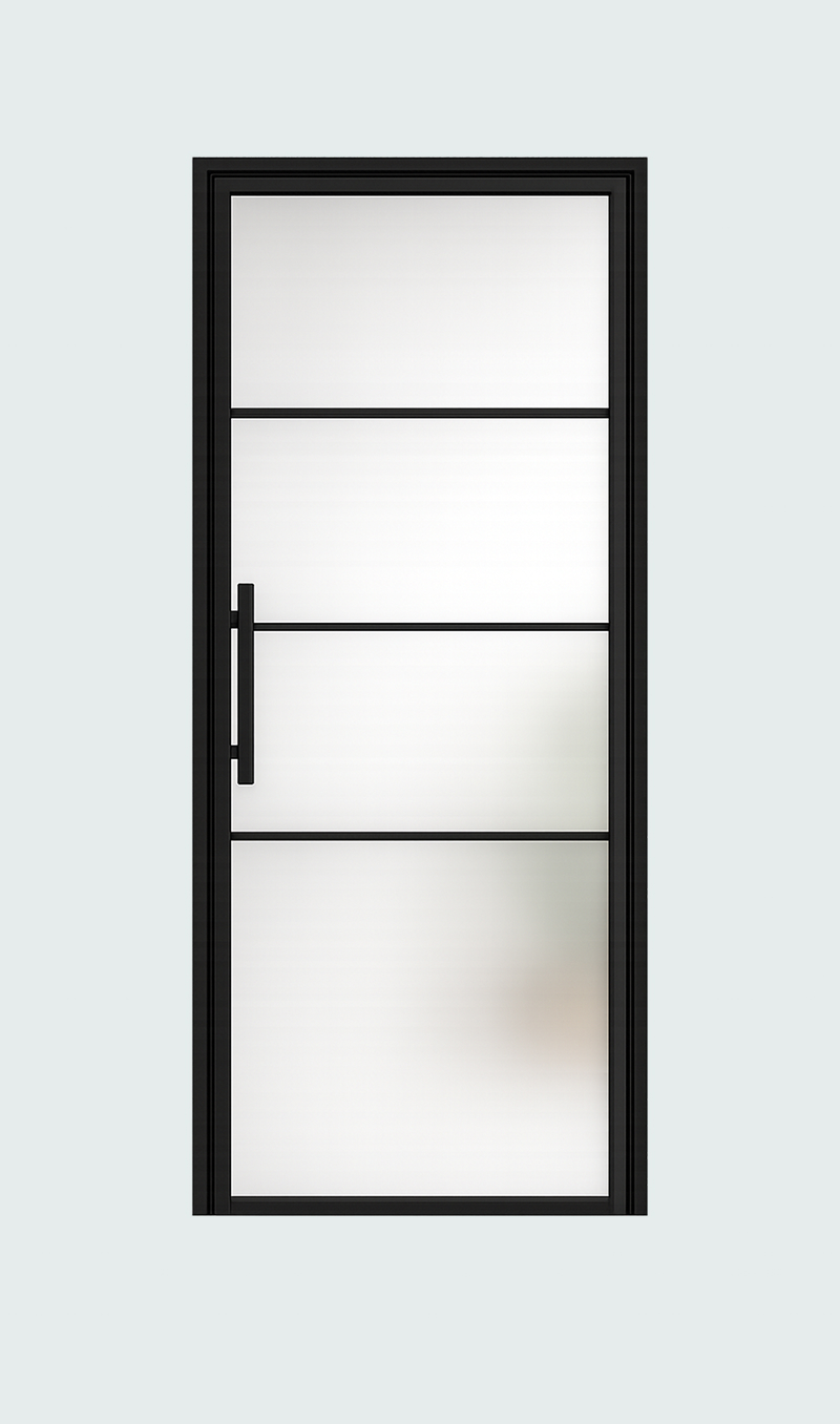 Stalen deur glas