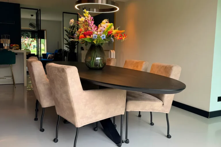 Houten eettafel op maat gemaakt Hvwood&steel