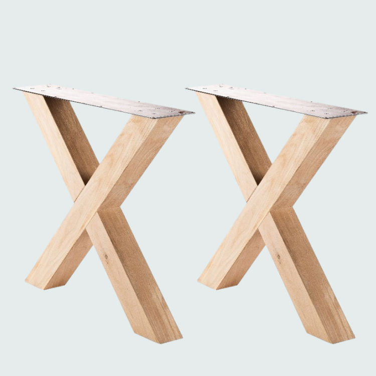 Tafel onderstel hout Dubbel